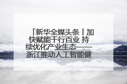 新华全媒头条丨加快赋能千行百业 持续优化产业生态——浙江推动人工智能健康有序发展观察
