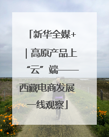 新华全媒+｜高原产品上“云”端——西藏电商发展一线观察