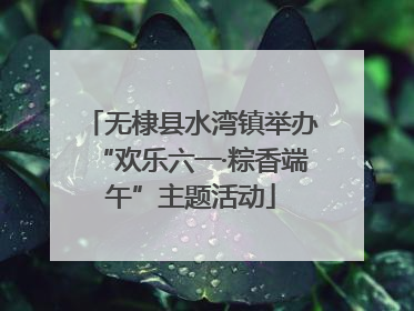 无棣县水湾镇举办“欢乐六一·粽香端午”主题活动