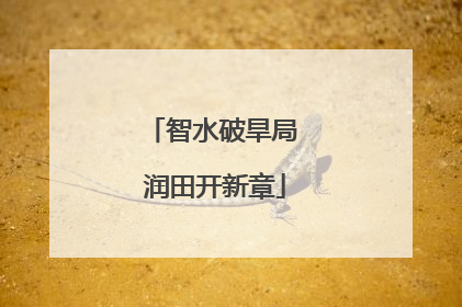 智水破旱局 润田开新章