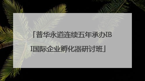 普华永道连续五年承办IBI国际企业孵化器研讨班