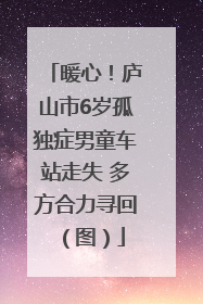 暖心！庐山市6岁孤独症男童车站走失 多方合力寻回（图）