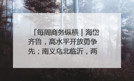 每周商务纵横｜海岱齐鲁，高水平开放勇争先；南义乌北临沂，两扇窗里观外贸