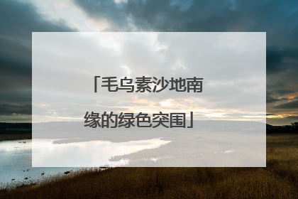 毛乌素沙地南缘的绿色突围