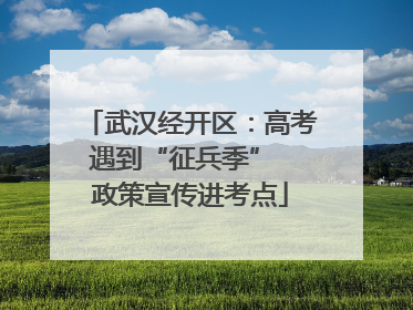 武汉经开区：高考遇到“征兵季”  政策宣传进考点