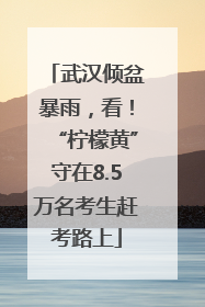 武汉倾盆暴雨，看！“柠檬黄”守在8.5万名考生赶考路上