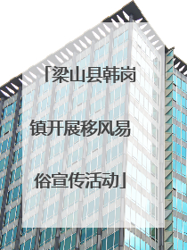 梁山县韩岗镇开展移风易俗宣传活动