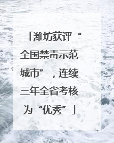潍坊获评“全国禁毒示范城市”，连续三年全省考核为“优秀”
