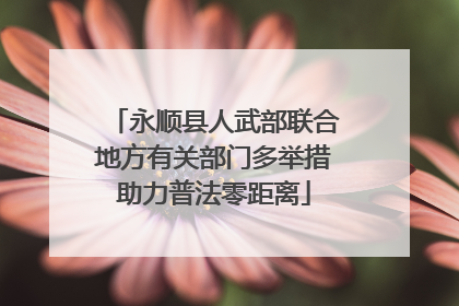 永顺县人武部联合地方有关部门多举措助力普法零距离
