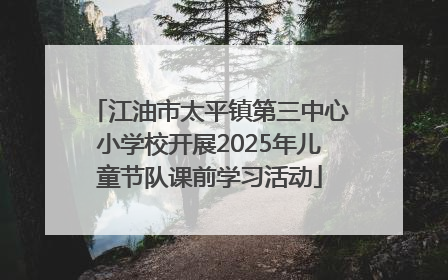 江油市太平镇第三中心小学校开展2025年儿童节队课前学习活动