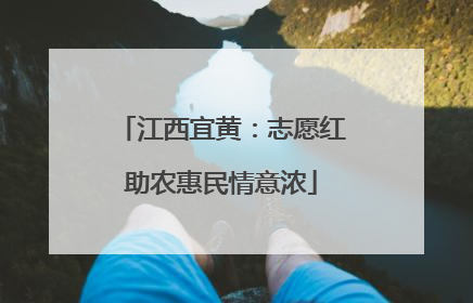 江西宜黄：志愿红助农惠民情意浓