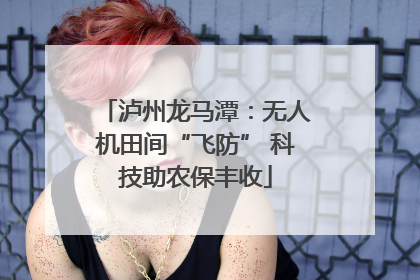 泸州龙马潭：无人机田间“飞防” 科技助农保丰收