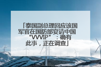 泰国副总理回应该国军官在国防部宴请中国“VVVIP”：确有此事，正在调查