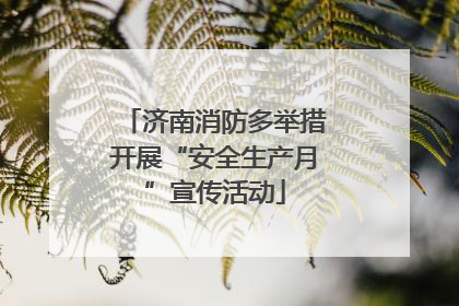 济南消防多举措开展“安全生产月”宣传活动
