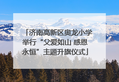 济南高新区奥龙小学举行“父爱如山 感恩永恒”主题升旗仪式