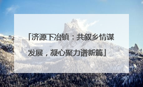 济源下冶镇：共叙乡情谋发展，凝心聚力谱新篇