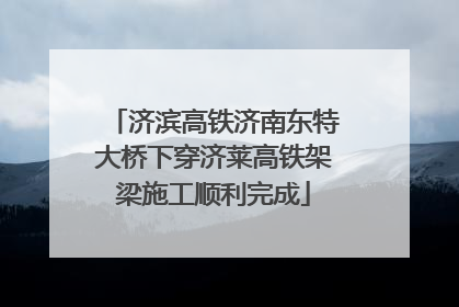 济滨高铁济南东特大桥下穿济莱高铁架梁施工顺利完成