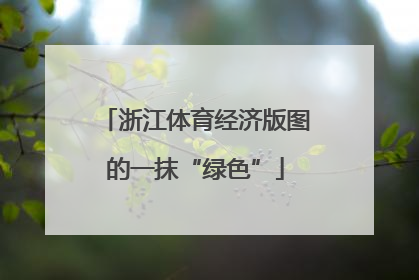 浙江体育经济版图的一抹“绿色”