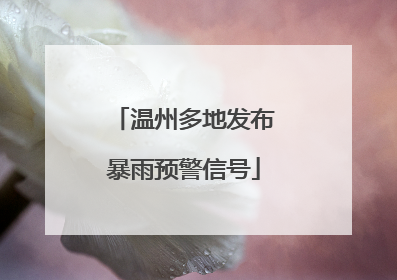 温州多地发布暴雨预警信号