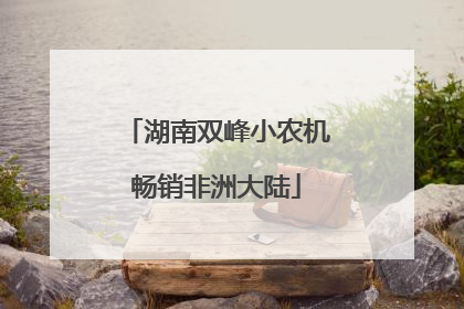 湖南双峰小农机畅销非洲大陆