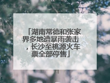 湖南常德和张家界多地遭暴雨袭击，长沙至桃源火车票全部停售