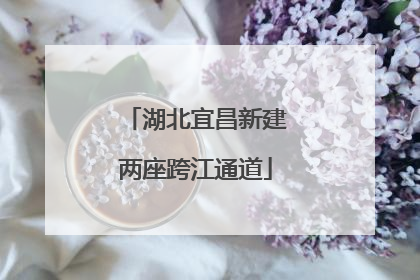 湖北宜昌新建两座跨江通道