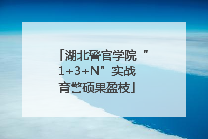 湖北警官学院“1+3+N”实战育警硕果盈枝
