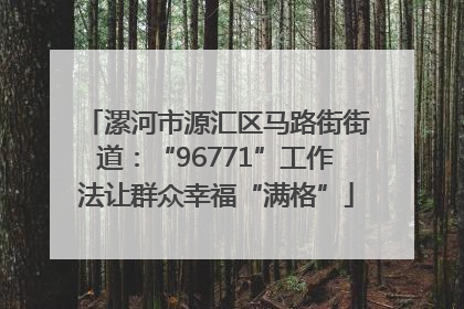 漯河市源汇区马路街街道：“96771”工作法让群众幸福“满格”