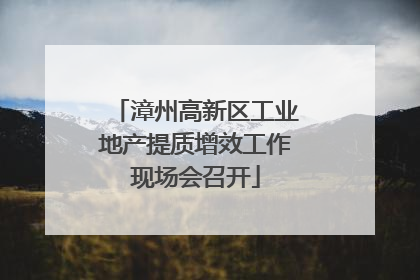 漳州高新区工业地产提质增效工作现场会召开