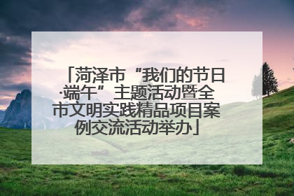 菏泽市“我们的节日·端午”主题活动暨全市文明实践精品项目案例交流活动举办