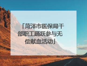 菏泽市医保局干部职工踊跃参与无偿献血活动
