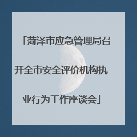 菏泽市应急管理局召开全市安全评价机构执业行为工作座谈会