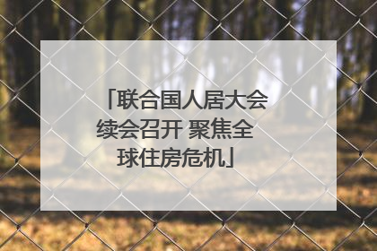 联合国人居大会续会召开 聚焦全球住房危机