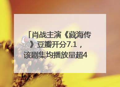 肖战主演《藏海传》豆瓣开分7.1，该剧集均播放量超4100万，远超第二名《折腰》