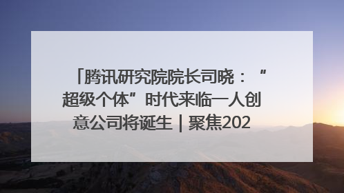 腾讯研究院院长司晓：“超级个体”时代来临一人创意公司将诞生｜聚焦2025文化强国建设高峰论坛
