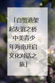 自贸港架起友谊之桥 中美青少年海南开启文化对话之旅