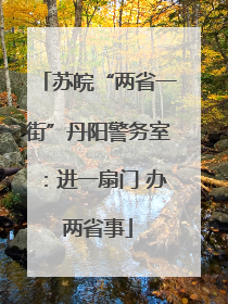 苏皖“两省一街”丹阳警务室：进一扇门 办两省事