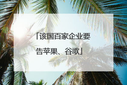 该国百家企业要告苹果、谷歌