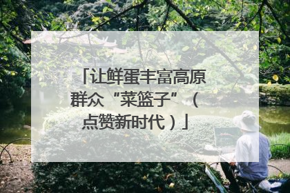 让鲜蛋丰富高原群众“菜篮子”（点赞新时代）