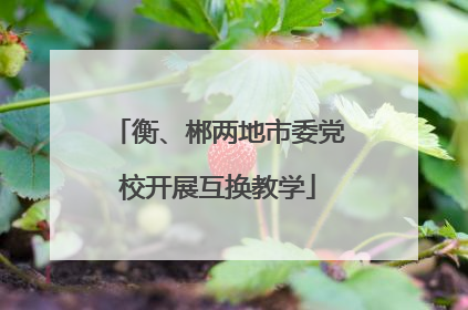 衡、郴两地市委党校开展互换教学