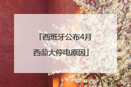西班牙公布4月西葡大停电原因