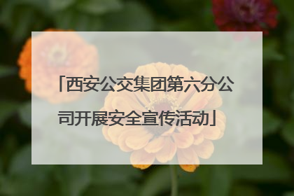 西安公交集团第六分公司开展安全宣传活动