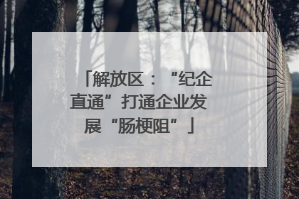 解放区：“纪企直通”打通企业发展“肠梗阻”