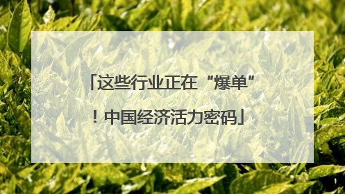 这些行业正在“爆单”！中国经济活力密码