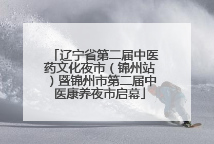 辽宁省第二届中医药文化夜市（锦州站）暨锦州市第二届中医康养夜市启幕