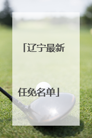 辽宁最新任免名单