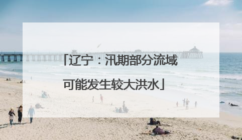 辽宁：汛期部分流域可能发生较大洪水