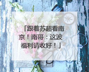 跟着苏超看南京！南哥：这波福利请收好！