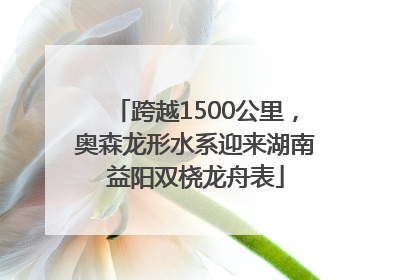 跨越1500公里，奥森龙形水系迎来湖南益阳双桡龙舟表