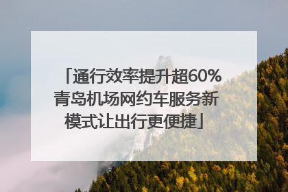 通行效率提升超60% 青岛机场网约车服务新模式让出行更便捷